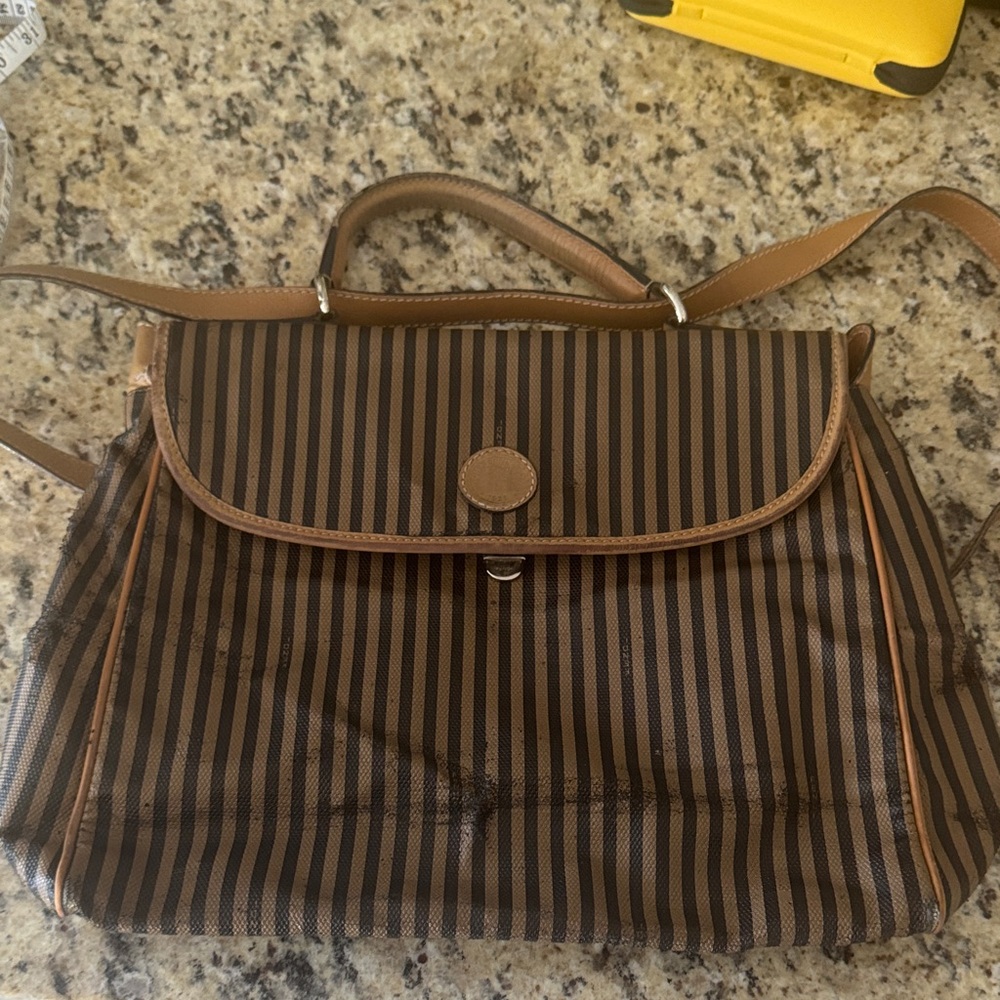 fendi Vintage leather messenger/ crossbody